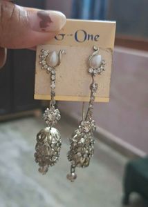Elegant Swan Jhumka Earrings