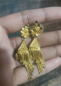Elegant Gold-tone Drop Earrings