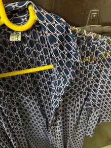 Patterned Button-Down Shirt