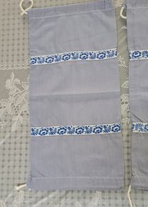 2 Grey Small round pillow or Bolster Covers