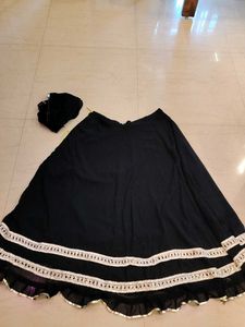 Elegant Black Kurta Set with Silver Embellishments