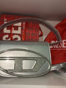 Diesel Silver Sparkle Shoulder Bag