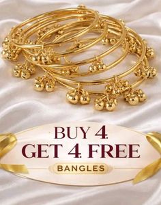🎁 Buy 4 Get four Free 🥳🥳 Kasmiri Golden Bangles