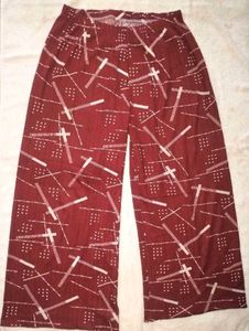 Maroon Printed Palazzo Pants