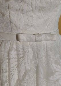 White Bridal Lehenga with Leaf Pattern