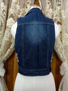 ✨Edgy Embellished Denim Vest✨