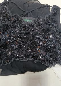 Elegant Black Sequined Lehenga Choli Set