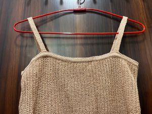 Beige Knitted Crop Top | Chic &amp; Minimal