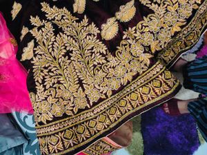 Full Stone work Velvet Lehenga Choli