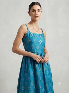printed ethnic gown