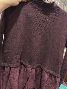 Burgundy Knit Top