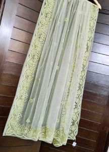 Partywear Net Embroidered Heavy Cancan Gown