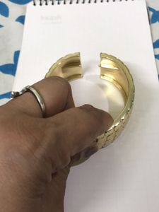 Chunky Gold Textured Bangle