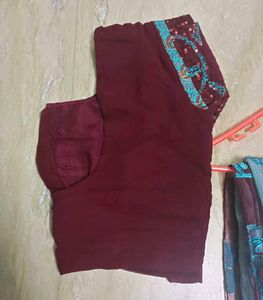 Beautiful Party Wear Saree with stitched blouse