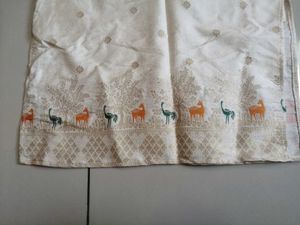 Elegant Off-White Banarasi Kurta