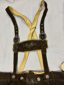 Men's Brown Lederhosen with Suspenders