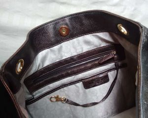 Michael Kors Dark Brown Leather Hobo Bag
