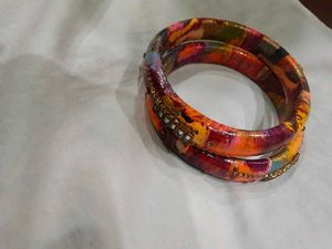 Handcrafted Jaipuri Lac Kada Bangles- Set of 2