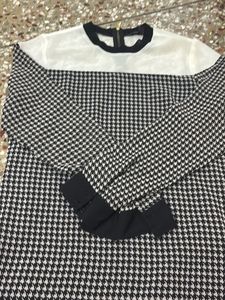 Black And White Women A Line Top
