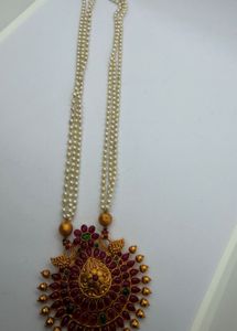 Elegant Pearl Necklace with Pendant ( combo set )