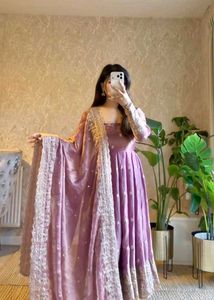 Embroidered Magenta Kurta Set