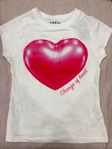 White Heart Graphic Tee