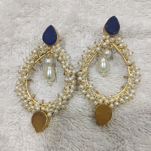 Natural stone big earing