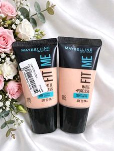 PACK OF 2 Maybelline New York Liquid Foundation, M