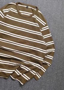 Uniqlo Striped Long Sleeve Warm T-Shirt