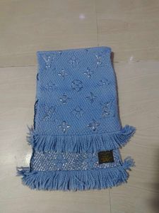 Sparkly Blue LV Monogram Scarf
