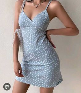 Cute Floral Print Mini Dress