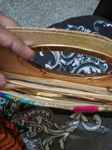 Embroidered Clutch Bag with Sequins