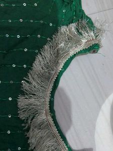 Green Sequined Punjabi shrara suit