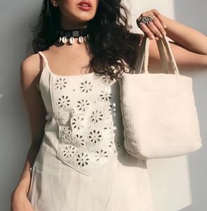 Boho Cream Embroidered Mini Dress