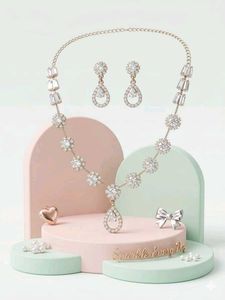 Elegant Crystal Necklace & Earring Set