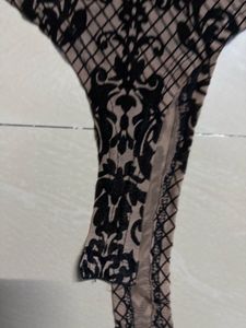 Elegant Damask Print Bodysuit