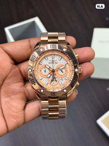 Invicta Rose Gold Chronograph Watch