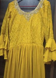 Stunning Yellow Embellished Gown