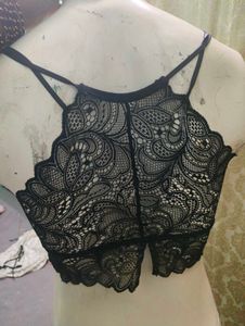 Black Lace Bralette Crop Top