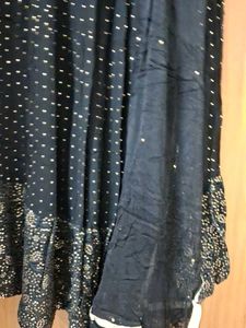 Elegant Black Skirt with Gold Embellishments