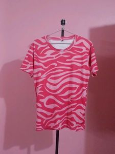 Pink Zebra Print T-Shirt
