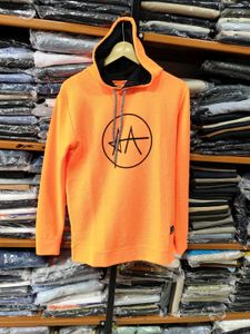 Men's Orange Graphic Hoodie