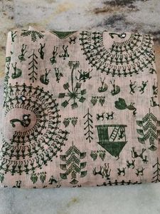 Hand-painted Warli Art Saree