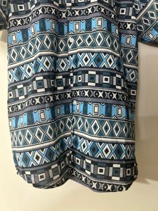 Stylish Geometric Print Short Sleeve Shirt