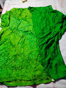 Vibrant Green Bandhani Kurta set