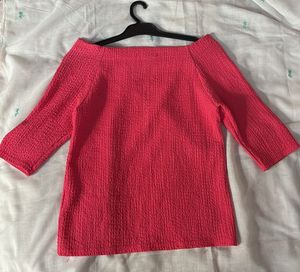 Bright Pink Textured Top