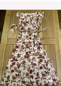 (Made in Myanmar) Vintage Floral Midi Dress