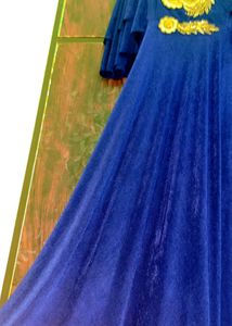 Heavy Blue Embellished Gown with CanCan inside❤️