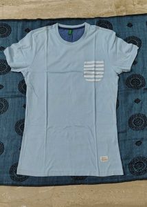 Light Blue Pocket Tee