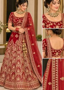 Exquisite Red Embroidered Lehenga Choli